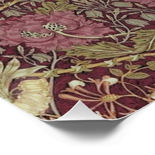 William Morris, Honeysuckle, floreel. patroon, kun Perfect Poster (Hoek)