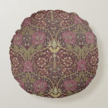 William Morris, Honeysuckle, floreel. patroon, kun Rond Kussen<br><div class="desc">William Morris,  Honeysuckle,  floraal. patroon,  art nouveau,  ,  mooi,  belle époque,  Victoriaans,  trendy,  modern, </div>