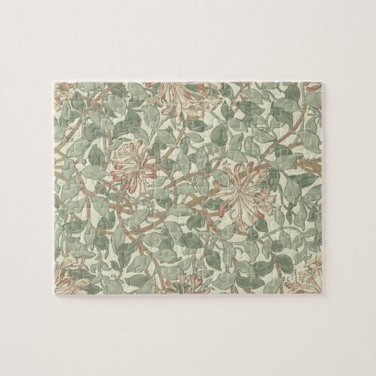 William Morris Honeysuckle Flower Wallpaper Legpuzzel (Horizontaal)