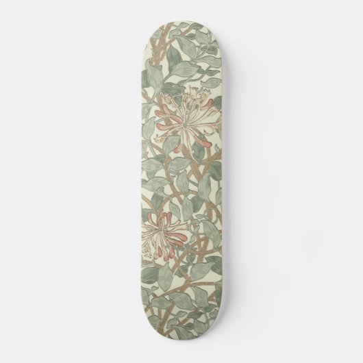 William Morris Honeysuckle Flower Wallpaper Persoonlijk Skateboard (Voorkant)