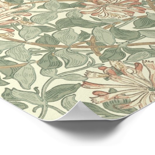 William Morris Honeysuckle Flower Wallpaper Poster (Hoek)