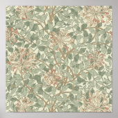 William Morris Honeysuckle Flower Wallpaper Poster (Voorkant)