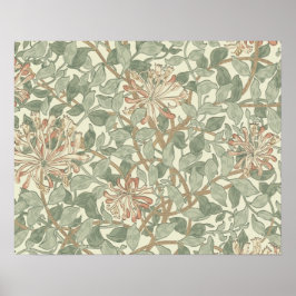 William Morris Honeysuckle Flower Wallpaper Poster