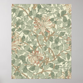 William Morris Honeysuckle Flower Wallpaper Poster