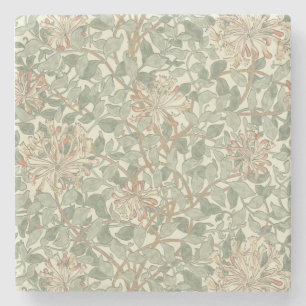 William Morris Honeysuckle Flower Wallpaper Stenen Onderzetter