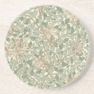 William Morris Honeysuckle Flower Wallpaper Zandsteen Onderzetter