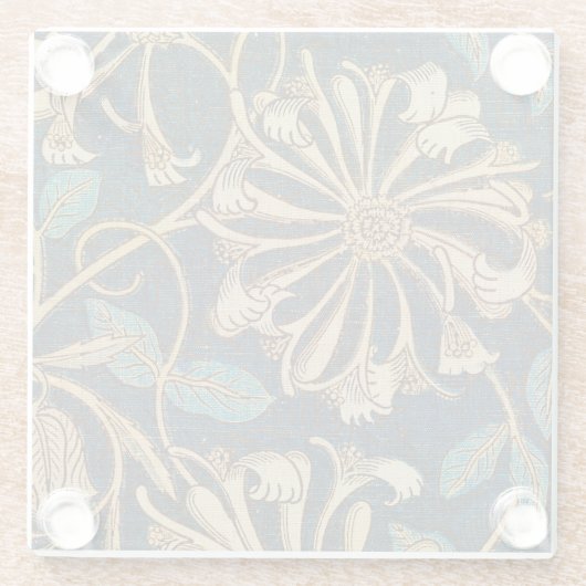 William Morris  Honeysuckle Glazen Onderzetter (Achterkant)