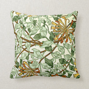 William Morris - Honeysuckle Green en Gold Kussen