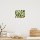 William Morris - Honeysuckle Green en Gold Poster (Keuken)