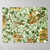William Morris - Honeysuckle Green en Gold Poster (Voorkant)