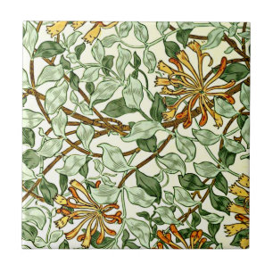 William Morris - Honeysuckle Green en Gold Tegeltje
