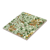 William Morris - Honeysuckle Green en Gold Tegeltje (Zijkant)