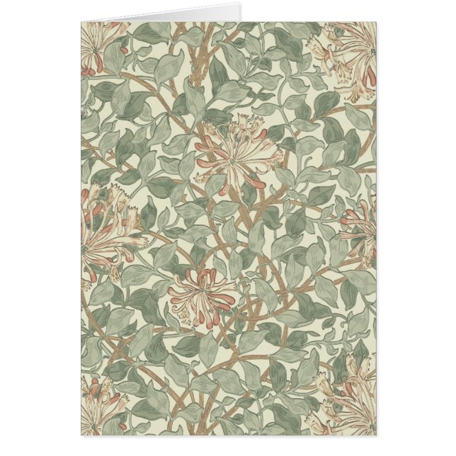 William Morris Honeysuckle Green Floral (Voorkant)
