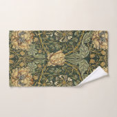 William Morris Honeysuckle Green Floral Bad Handdoek (Handdoek)