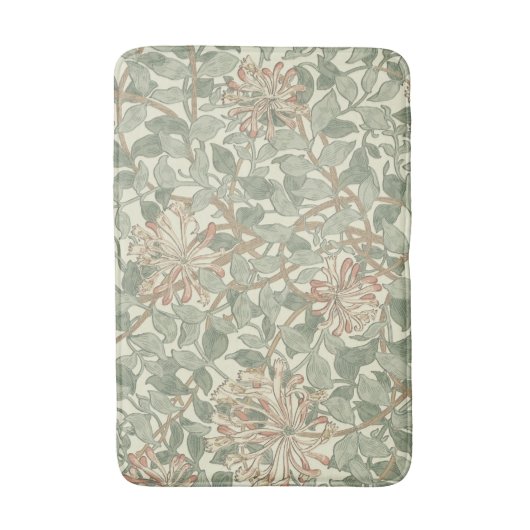 William Morris Honeysuckle Green Floral Badmat (Voorkant Verticaal)