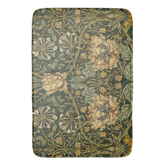 William Morris Honeysuckle Green Floral Badmat (Voorkant Verticaal)