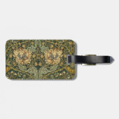 William Morris Honeysuckle Green Floral Bagagelabel (Achterkant horizontaal)