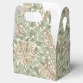 William Morris Honeysuckle Green Floral Bedankdoosjes (Geopend)