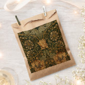 William Morris Honeysuckle Green Floral Bedankzakje (Geknipt)