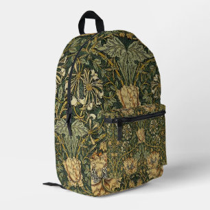 William Morris Honeysuckle Green Floral Bedrukte Rugzak