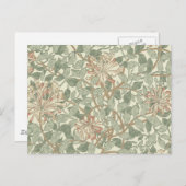 William Morris Honeysuckle Green Floral Briefkaart (Voorkant / Achterkant)