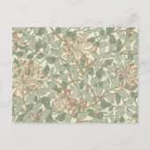 William Morris Honeysuckle Green Floral Briefkaart (Voorkant)