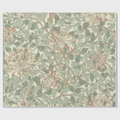 William Morris Honeysuckle Green Floral Cadeaupapier (Vlak)