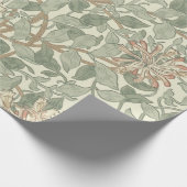 William Morris Honeysuckle Green Floral Cadeaupapier (Hoek)