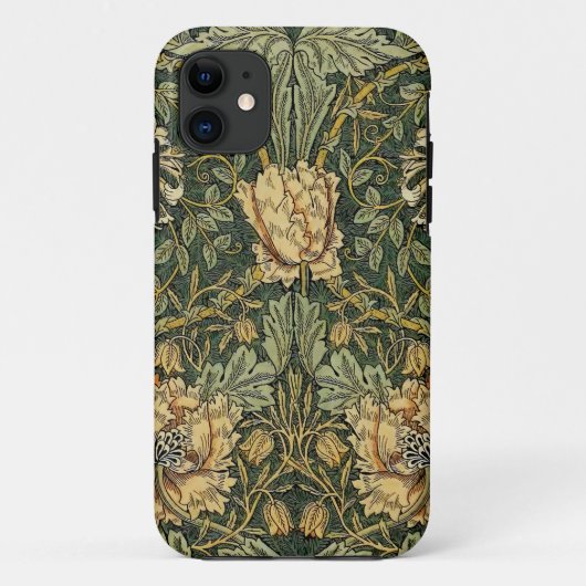 William Morris Honeysuckle Green Floral Case-Mate iPhone Case (Achterkant)