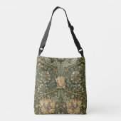 William Morris Honeysuckle Green Floral Crossbody Tas (Achterkant)