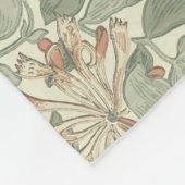 William Morris Honeysuckle Green Floral Fleece Deken (Hoek)
