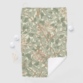 William Morris Honeysuckle Green Floral Golfhanddoek (Insitu)