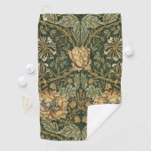 William Morris Honeysuckle Green Floral Golfhanddoek (Insitu)
