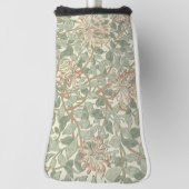 William Morris Honeysuckle Green Floral Golfheadcover (Draai 90)