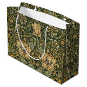 William Morris Honeysuckle Green Floral Groot Cadeauzakje (Achterkant Gekanteld)