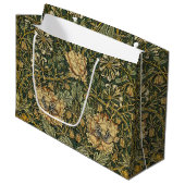 William Morris Honeysuckle Green Floral Groot Cadeauzakje (Voorkant Gekanteld)