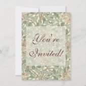 William Morris Honeysuckle Green Floral Kaart (Voorkant)