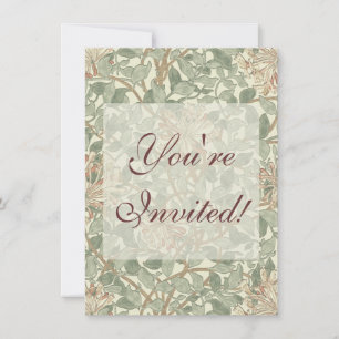William Morris Honeysuckle Green Floral Kaart