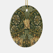 William Morris Honeysuckle Green Floral Keramisch Ornament (Rechts)