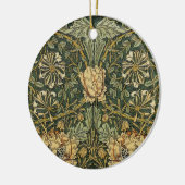 William Morris Honeysuckle Green Floral Keramisch Ornament (Links)