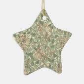 William Morris Honeysuckle Green Floral Keramisch Ornament (Rechts)