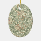 William Morris Honeysuckle Green Floral Keramisch Ornament (Voorkant)