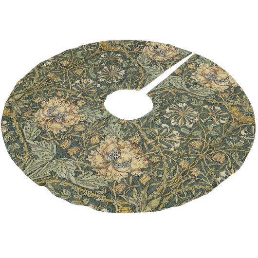 William Morris Honeysuckle Green Floral Kerstboom Rok (Gekanteld)