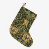 William Morris Honeysuckle Green Floral Kleine Kerstsok (Voorkant (Hangend))
