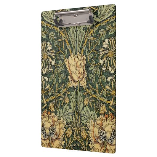 William Morris Honeysuckle Green Floral Klembord (Links)