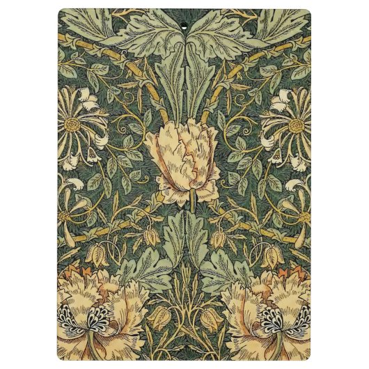 William Morris Honeysuckle Green Floral Klembord (Achterkant)
