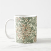 William Morris Honeysuckle Green Floral Koffiemok (Links)
