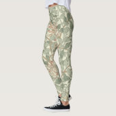 William Morris Honeysuckle Green Floral Leggings (Links)