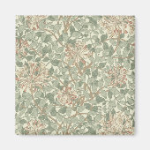 William Morris Honeysuckle Green Floral Magneet (Voorkant)