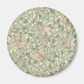 William Morris Honeysuckle Green Floral Magneet (Voorkant)
